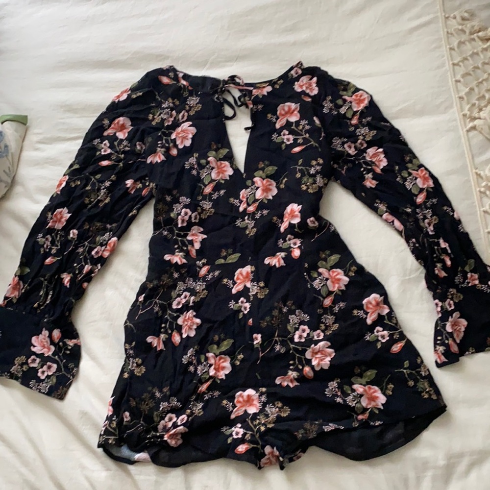 Black rose romper